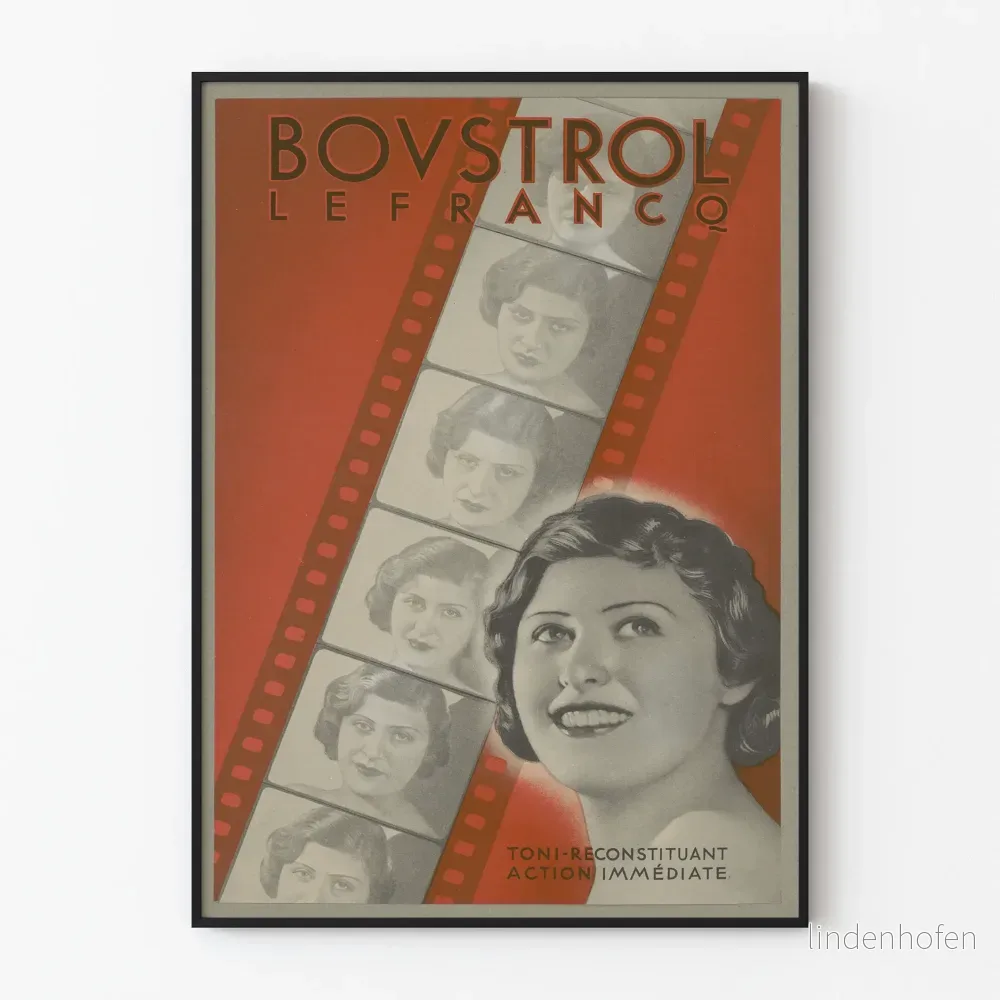 Vintageposter BOVSTROL Lefrancq för retro väggdekoration