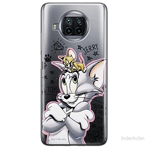 ERT GROUP mobiltelefonfodral för Xiaomi MI 10T LITE/REDMI NOTE 9 PRO 5G originalt och officiellt licensierat Tom and Jerry mönster 004, gedeeltelijk transparant 5904805247613