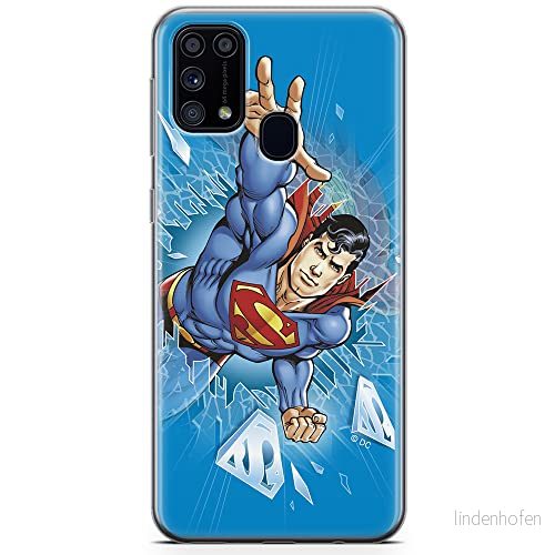 ERT GROUP mobiltelefonfodral för Samsung M31 originalt och officiellt licensierat DC mönster Superman 005 optimalt anpassad till formen på mobiltelefonen, fodral tillverkad av TPU plast 5904805482090