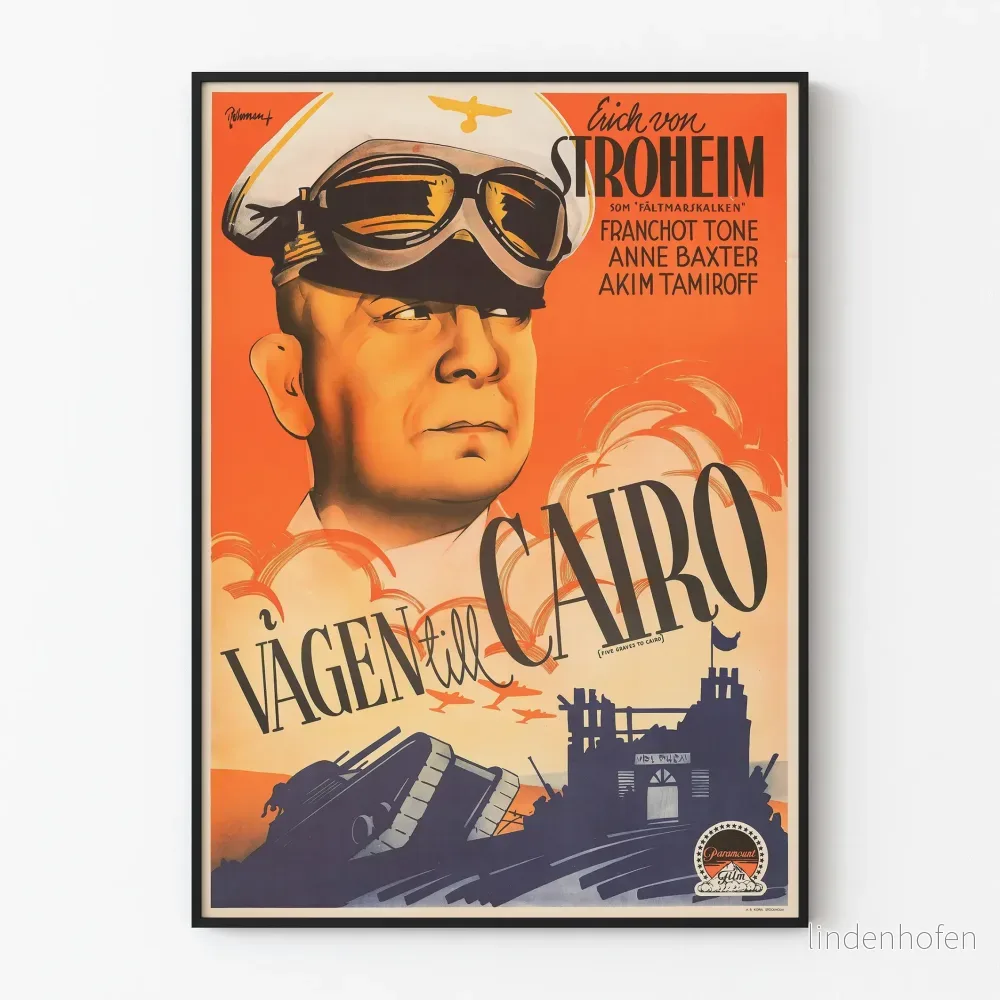 Vintage filmaffisch "La Route de Caire"