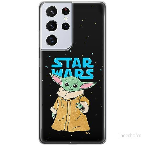 ERT GROUP mobiltelefonfodral för Samsung S21 ULTRA originalt och officiellt licensierat Star Wars mönster Baby Yoda 032 optimalt anpassad till formen på mobiltelefonen, fodral tillverkad av TPU plast 5905511754815