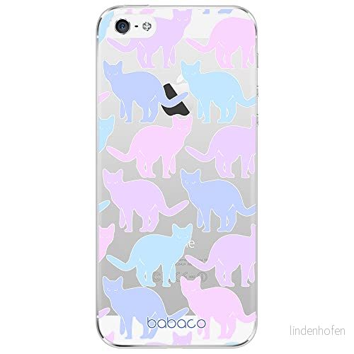 ERT GROUP mobiltelefonfodral för Iphone 5/5S/SE originalt och officiellt licensierat Babaco mönster Cats 011 optimalt anpassad till formen på mobiltelefonen, gedeeltelijk transparant 5905131069764