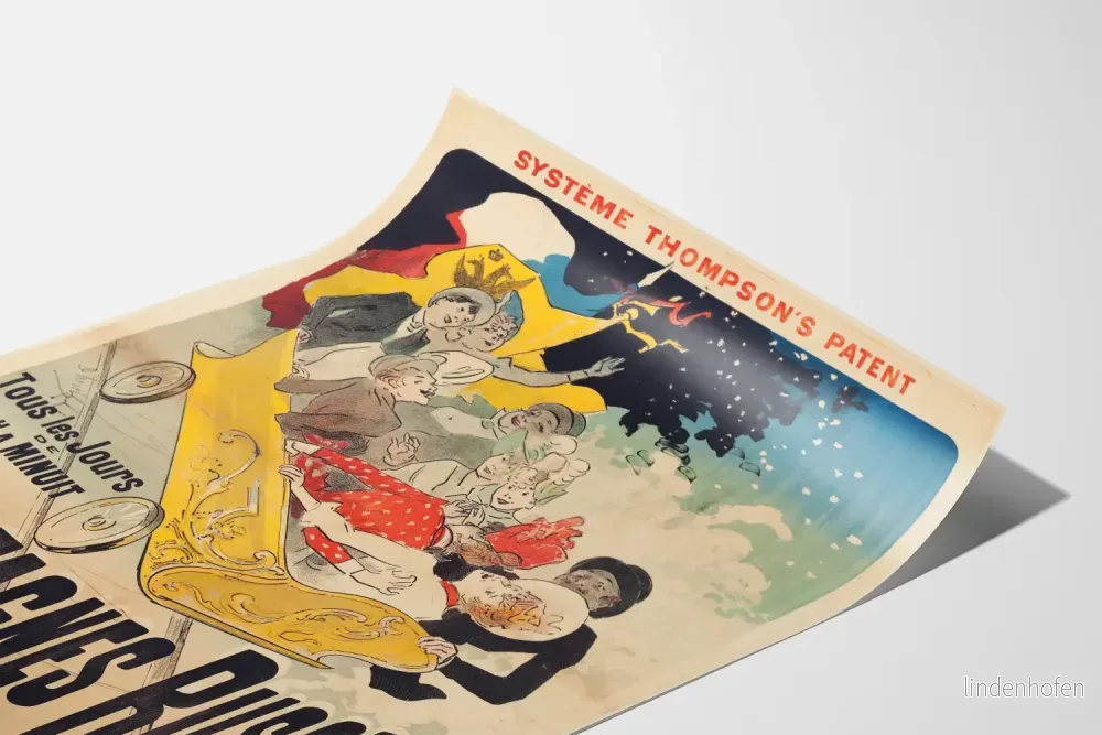 Vintageposter med berg- och dalbana på Boulevard des Capucines - Bild 3