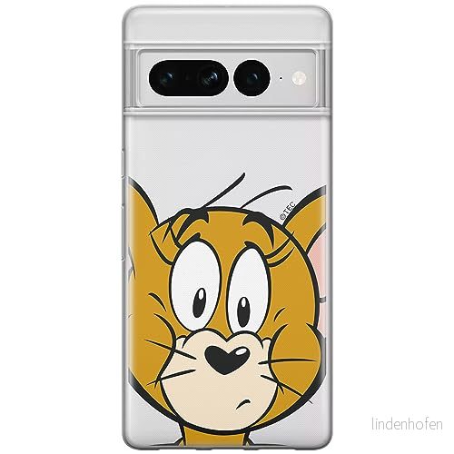 ERT GROUP mobiltelefonfodral för Google PIXEL 7 PRO originalt och officiellt licensierat Tom & Jerry mönster 002 optimalt anpassad till formen på mobiltelefonen, gedeeltelijk transparant 5905795166045