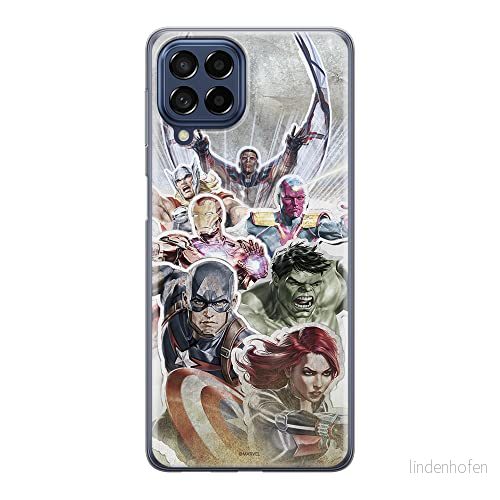 ERT GROUP mobiltelefonfodral för Samsung M53 5G originalt och officiellt licensierat Marvel mönster Avengers 010 optimalt anpassad till formen på mobiltelefonen, fodral tillverkad av TPU plast 5905511397166