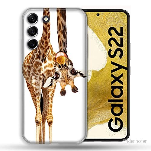 Fodral för Samsung Galaxy S22 djur giraff vit 3614848201139