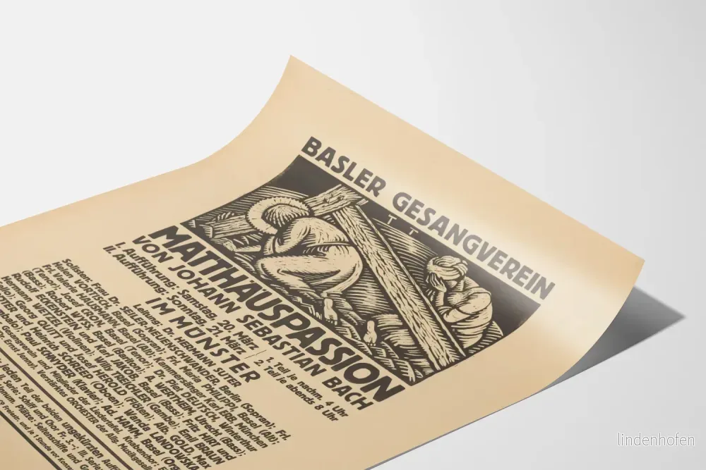 Poster av Basler Gesangverein Matthäuspassion av Johann Sebastian Bach - Bild 3