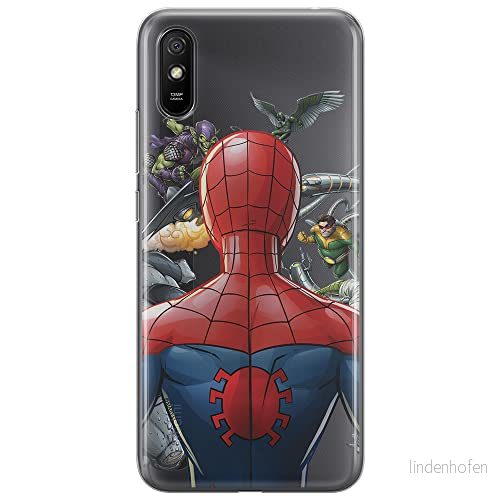 ERT GROUP mobiltelefonfodral för Xiaomi REDMI 9A originalt och officiellt licensierat Marvel mönster Spider Man 004 Vit optimalt anpassad till formen på mobiltelefonen, gedeeltelijk transparant 5903040295298