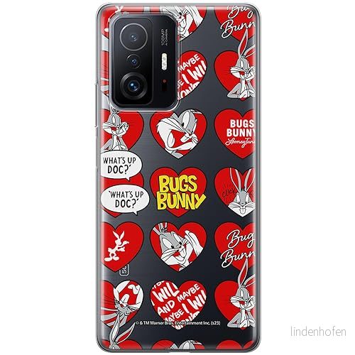ERT GROUP mobiltelefonfodral för Xiaomi 11T 5G / PRO originalt och officiellt licensierat Looney Tunes mönster Bugs 022 anpassad till formen på mobiltelefonen, gedeeltelijk transparant 5905795086961