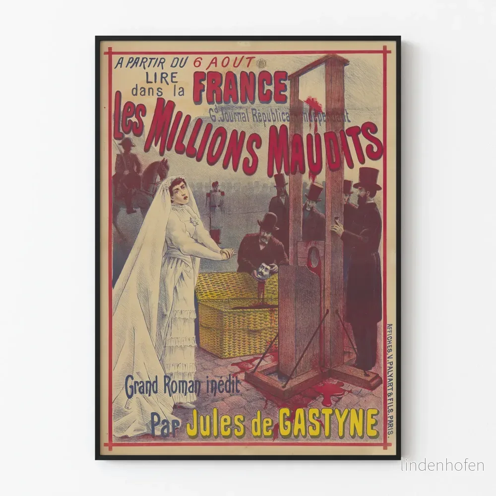 Vintageposter Les Millions Maudits av Jules de Gastyne