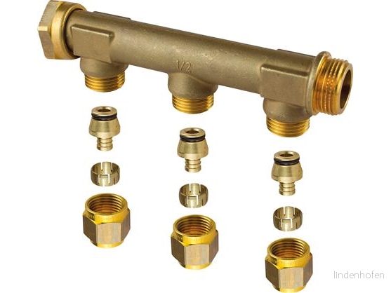 Uponor Aqua Plus Fördelare WTR ¾ 3x15 7321500057121