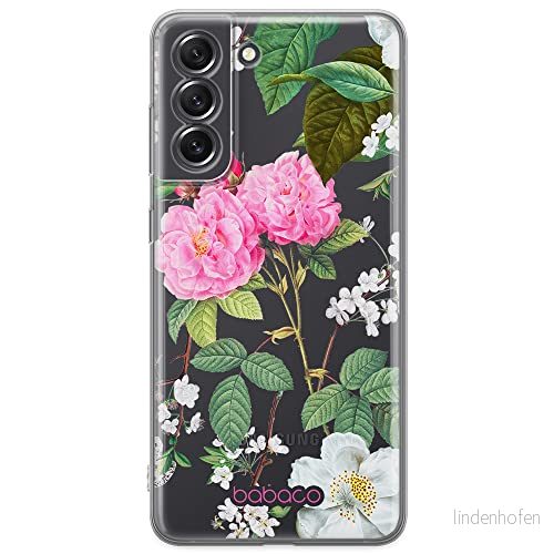 ERT GROUP mobiltelefonfodral för Samsung S21 FE originalt och officiellt licensierat Babaco mönster Flowers 037 optimalt anpassad till formen på mobiltelefonen, gedeeltelijk transparant 5905131299819