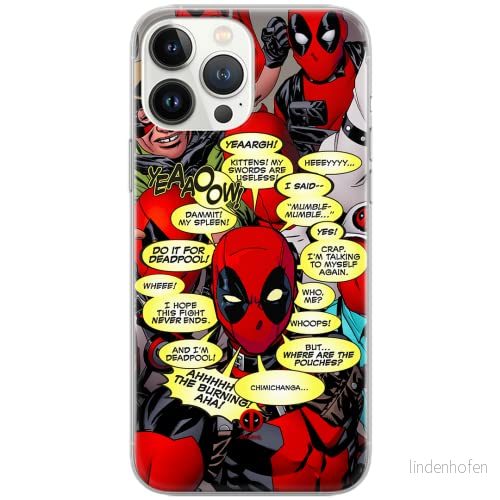 ERT GROUP mobiltelefonfodral för Samsung A50/A50s/A30s originalt och officiellt licensierat Marvel mönster Deadpool 008 Vit anpassad till formen på mobiltelefonen, fodral tillverkad av TPU plast 5902980870435
