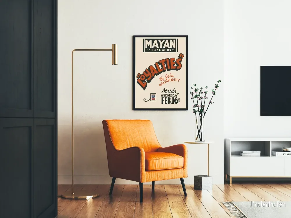 Vintageposter av teatern Loyalties av John Galsworthy - Bild 2