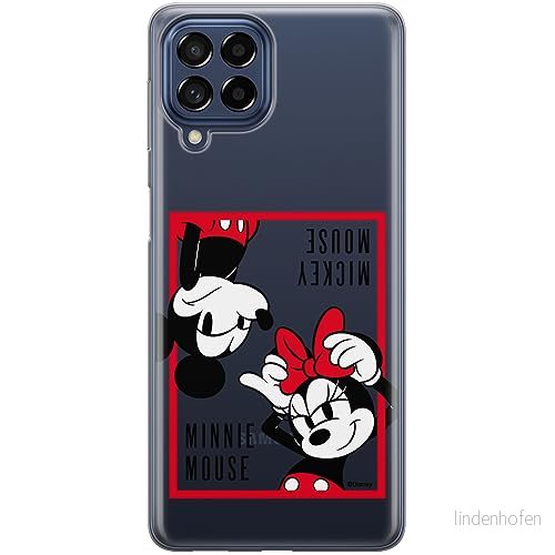 ERT GROUP mobiltelefonfodral för Samsung M53 5G originalt och officiellt licensierat Disney mönster Mickey & Minnie 019 optimalt anpassad till formen på mobiltelefonen, gedeeltelijk transparant 5905511989798