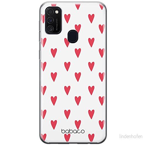 ERT GROUP mobiltelefonfodral för Samsung M21 originalt och officiellt licensierat Babaco mönster Hearts 004 optimalt anpassad till formen på mobiltelefonen, gedeeltelijk transparant 5904805018831