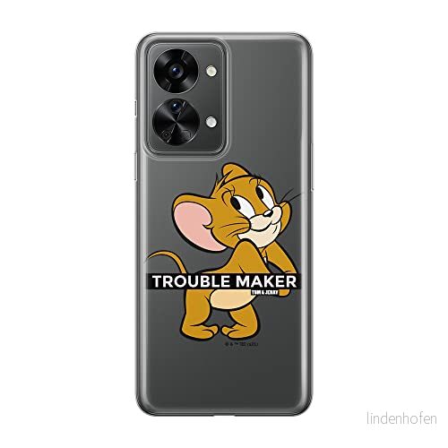 ERT GROUP mobiltelefonfodral för Oneplus NORD 2T 5G originalt och officiellt licensierat Tom & Jerry mönster 012 optimalt anpassad till formen på mobiltelefonen, gedeeltelijk transparant 5905511272555