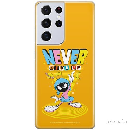 ERT GROUP mobiltelefonfodral för Samsung S21 ULTRA originalt och officiellt licensierat Looney Tunes mönster Marvin 005 anpassad till formen på mobiltelefonen, fodral tillverkad av TPU plast 5905795129095