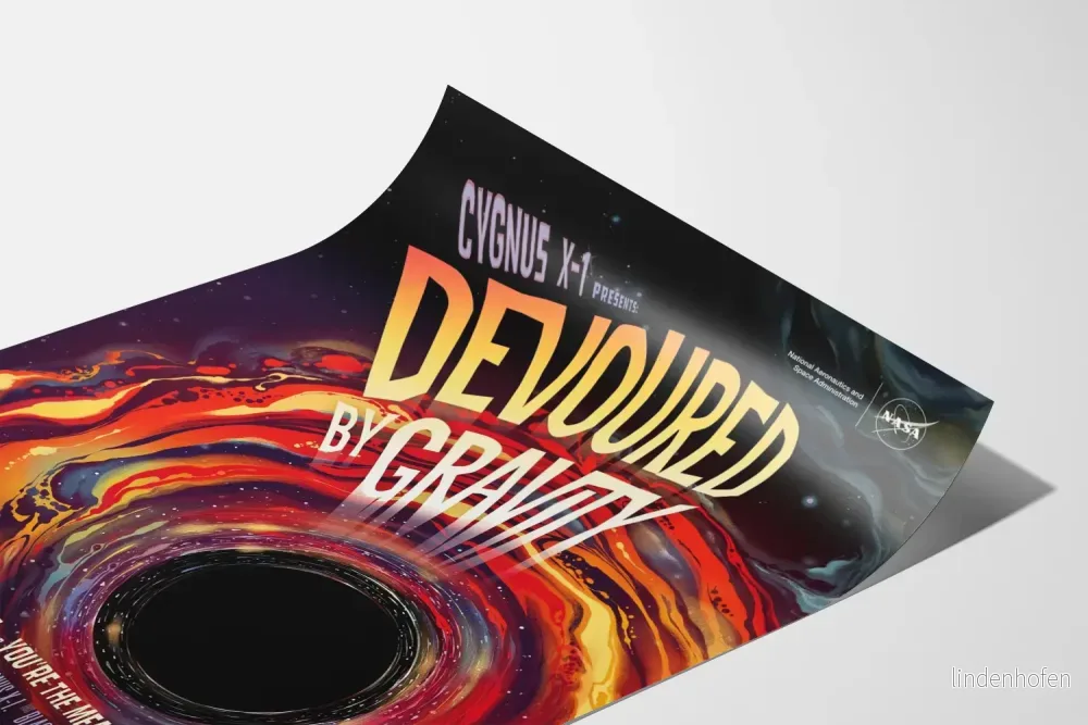 Poster Väggdekoration Svart hål Dränkt av gravitation NASA - Bild 3