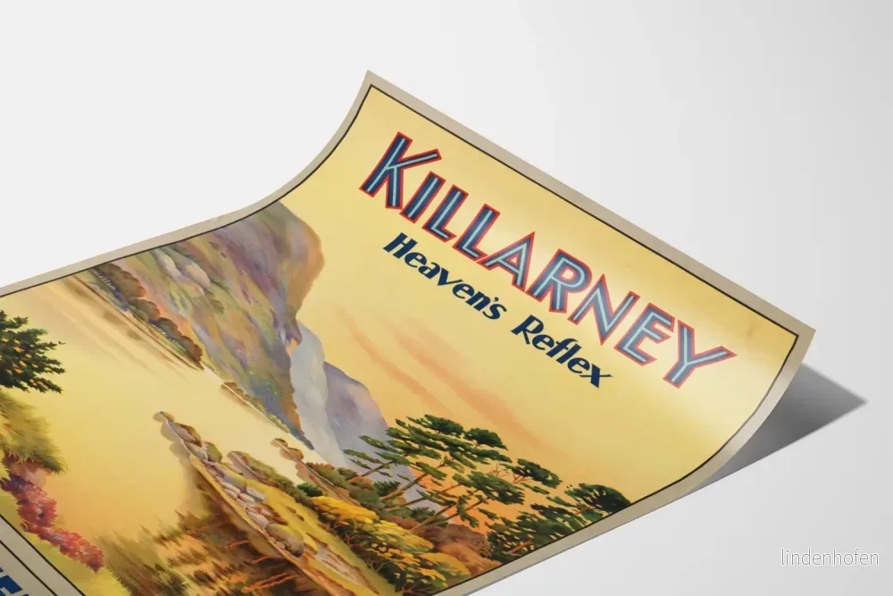 Vintageposter Killarney Heaven's Reflex väggdekoration landskap - Bild 3