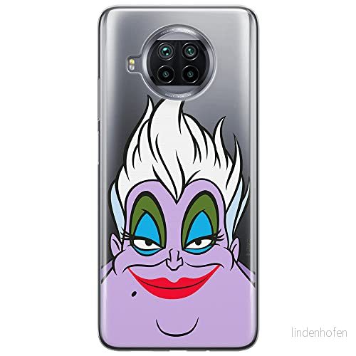 ERT GROUP mobiltelefonfodral för Xiaomi MI 10T LITE/REDMI NOTE 9 PRO 5G originalt och officiellt licensierat Disney mönster Ursula 002, gedeeltelijk transparant 5903537153223