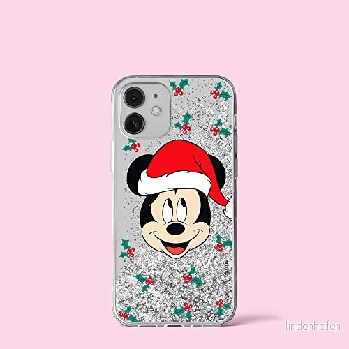 ERT GROUP mobiltelefonfodral för Apple Iphone 12/12 PRO originalt och officiellt licensierat Disney mönster Mickey 040 Vit anpassad till formen på mobiltelefonen, med glitter overflow effekt 5903040376546