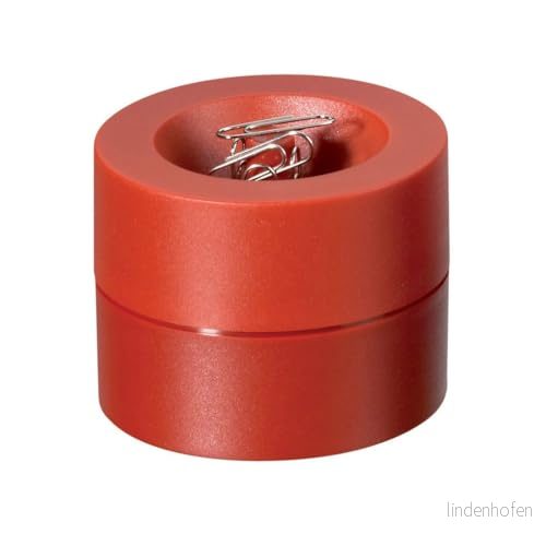 Maul Magnetisk Pappersnäshållare, Ø 73 mm, H 66 mm Röd 4002390006156