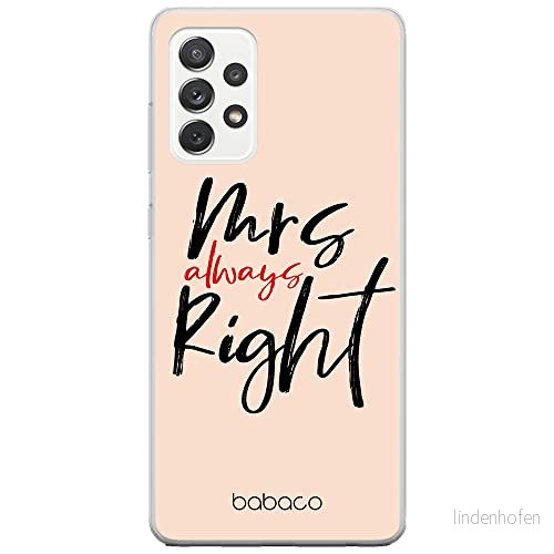ERT GROUP mobiltelefonfodral för Samsung A52 5G / LTE 4G A52S originalt och officiellt licensierat Babaco mönster Mrs Right 001, fodral tillverkad av TPU plast 5904805049835