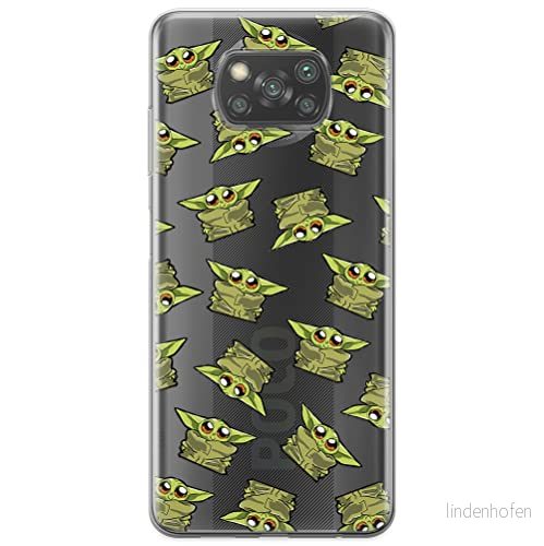 ERT GROUP mobiltelefonfodral för Xiaomi POCOPHONE X3 originalt och officiellt licensierat Star Wars mönster Baby Yoda 008 optimalt anpassad till formen på mobiltelefonen, gedeeltelijk transparant 5903537128016