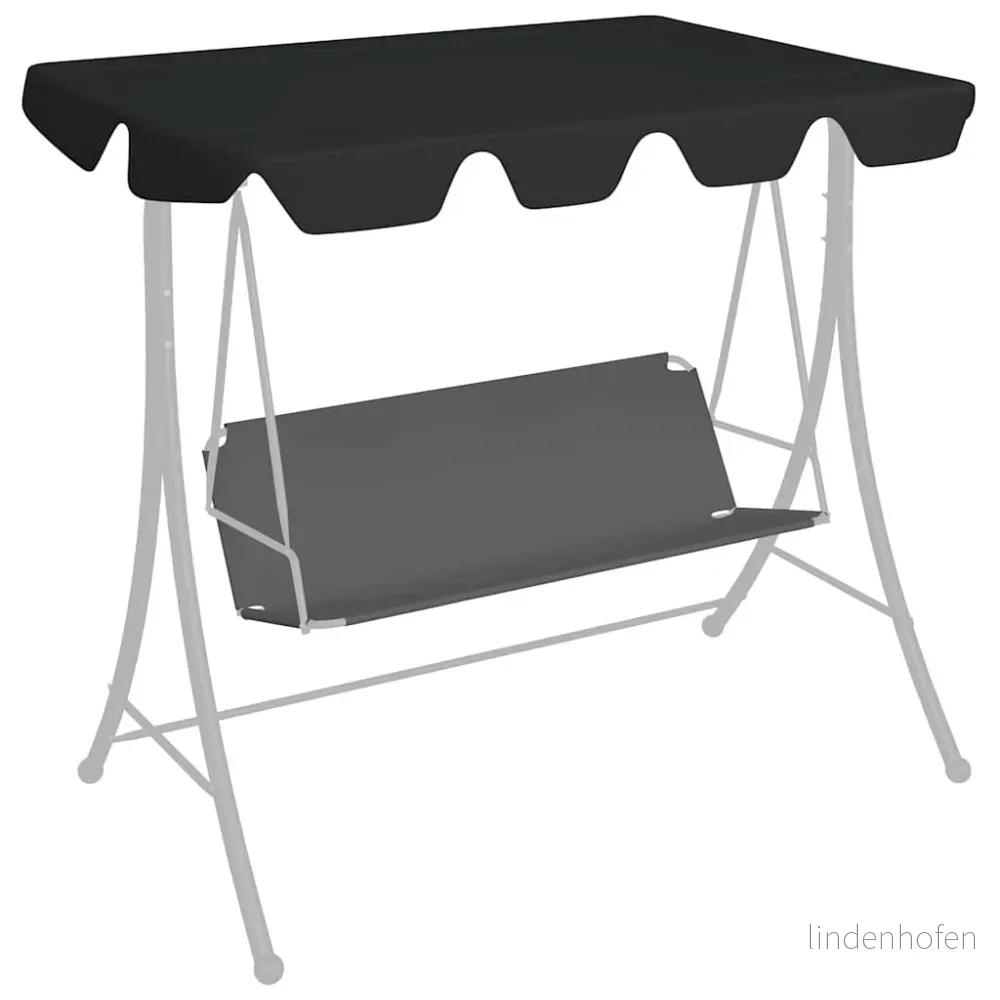 Reservtak för hammock svart 188/168x145/110 cm 8720286116043