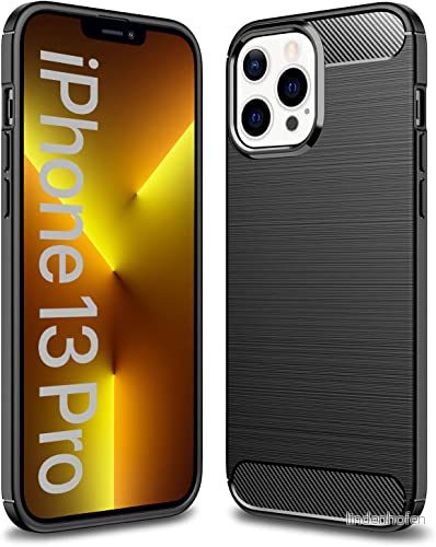 Famz, Silikon iPhone 13 Pro fodral, Hög skydd & Likle Inlägg Kolfiber, Svart 8434132053801