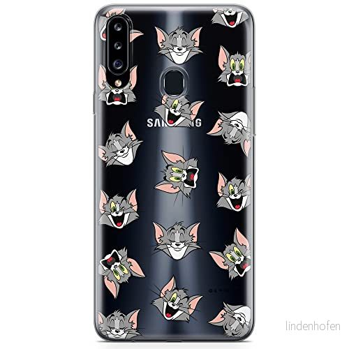 ERT GROUP mobiltelefonfodral för Samsung A20S originalt och officiellt licensierat Tom and Jerry mönster 007 optimalt anpassad till formen på mobiltelefonen, gedeeltelijk transparant 5904805258015