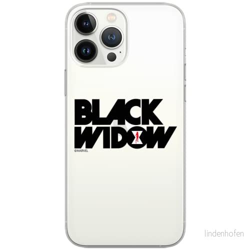 ERT GROUP mobiltelefonfodral för Xiaomi REDMI NOTE 9 PRO/ 9S originalt och officiellt licensierat Marvel mönster Black Widow 010 anpassad till formen på mobiltelefonen, gedeeltelijk transparant 5903040313374