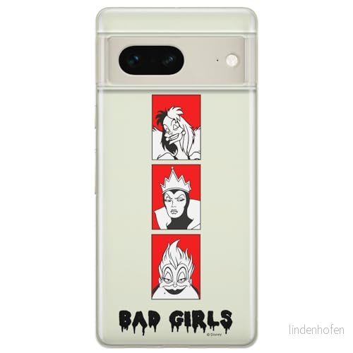 ERT GROUP mobiltelefonfodral för Google PIXEL 7 originalt och officiellt licensierat Disney mönster Villains 001 optimalt anpassad till formen på mobiltelefonen, gedeeltelijk transparant 5905795159597