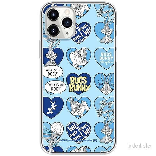 ERT GROUP mobiltelefonfodral för Iphone 11 PRO MAX originalt och officiellt licensierat Looney Tunes mönster Bugs 021 optimalt anpassad till formen på mobiltelefonen, fodral tillverkad av TPU plast 5905795085957