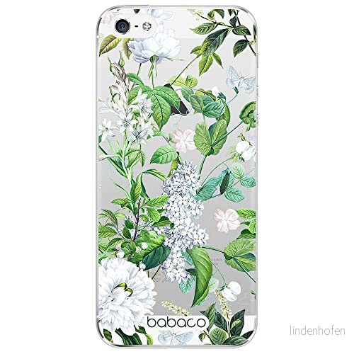 ERT GROUP mobiltelefonfodral för Iphone 5/5S/SE originalt och officiellt licensierat Babaco mönster Flowers 038 optimalt anpassad till formen på mobiltelefonen, gedeeltelijk transparant 5905131300935