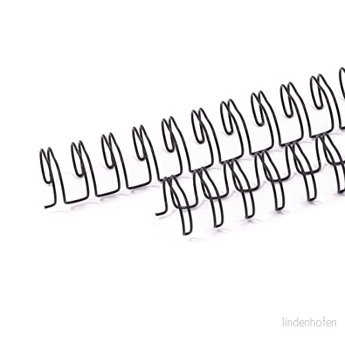 Craftelier Set med 2 spiraler dubbla ringar för att binda album, anteckningsböcker, dagböcker och kalendrar perfekt scrapbooking hantverksprojekt, 5/8 tum Ø 1,58 cm svart färg 8435487564431