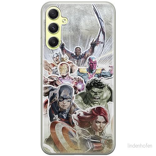 ERT GROUP mobiltelefonfodral för Samsung A34 5G originalt och officiellt licensierat Marvel mönster Avengers 010 optimalt anpassad till formen på mobiltelefonen, fodral tillverkad av TPU plast 5905511792459