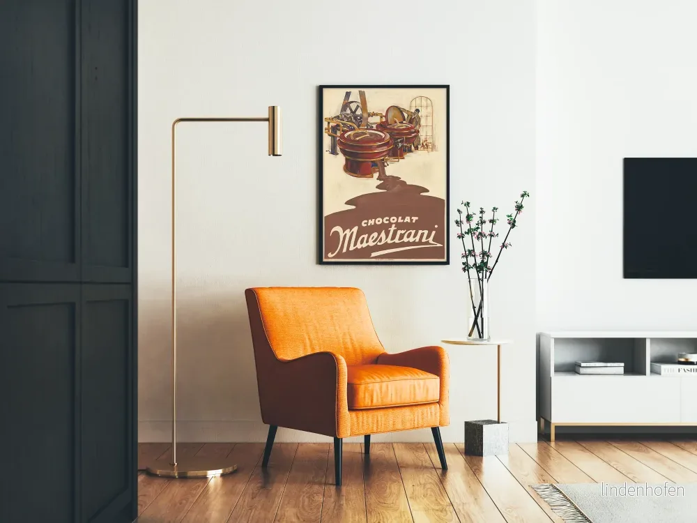 Vintageposter Chocolat Maestrani - Industriell väggdekoration - Bild 2