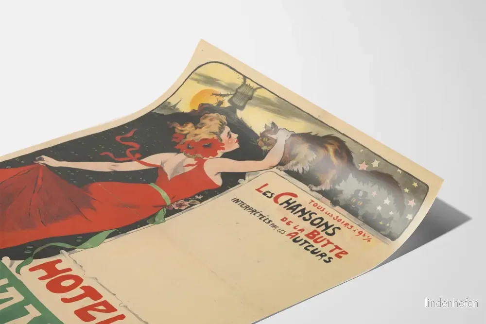 Vintageposter Les Chansons de la Butte - Hôtel du Pacha Noir - Bild 3
