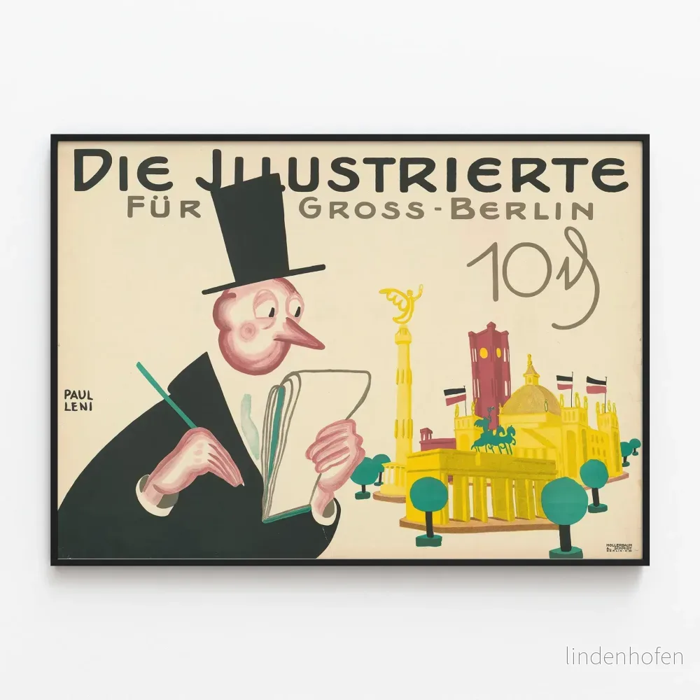Vintageposter Die Illustrierte för Stor-Berlin av Paul Leni
