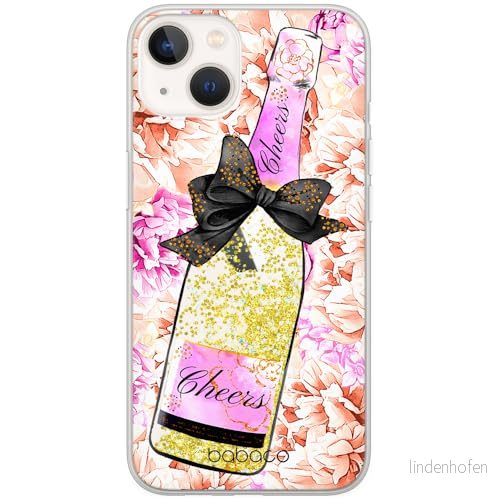 ERT GROUP mobiltelefonfodral för Apple Iphone 13 MINI originalt och officiellt licensierat Babaco mönster Champagne 004 optimalt anpassad till formen på mobiltelefonen, med glitter overflow effekt 5905131123985
