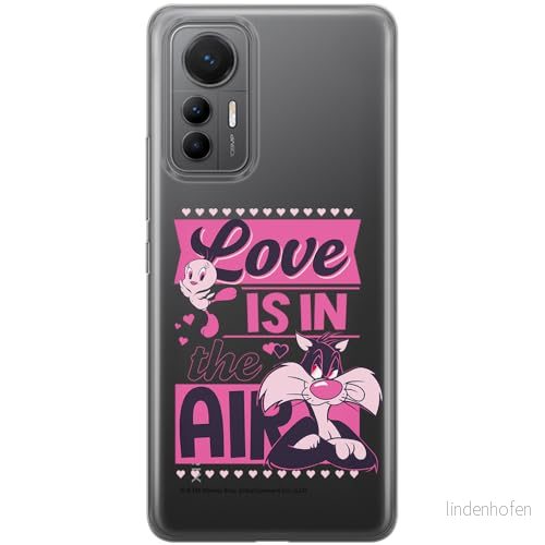 ERT GROUP mobiltelefonfodral för Xiaomi 12 LITE originalt och officiellt licensierat Looney Tunes mönster Sylvester & Tweety 007 anpassad till formen på mobiltelefonen, gedeeltelijk transparant 5905795124038