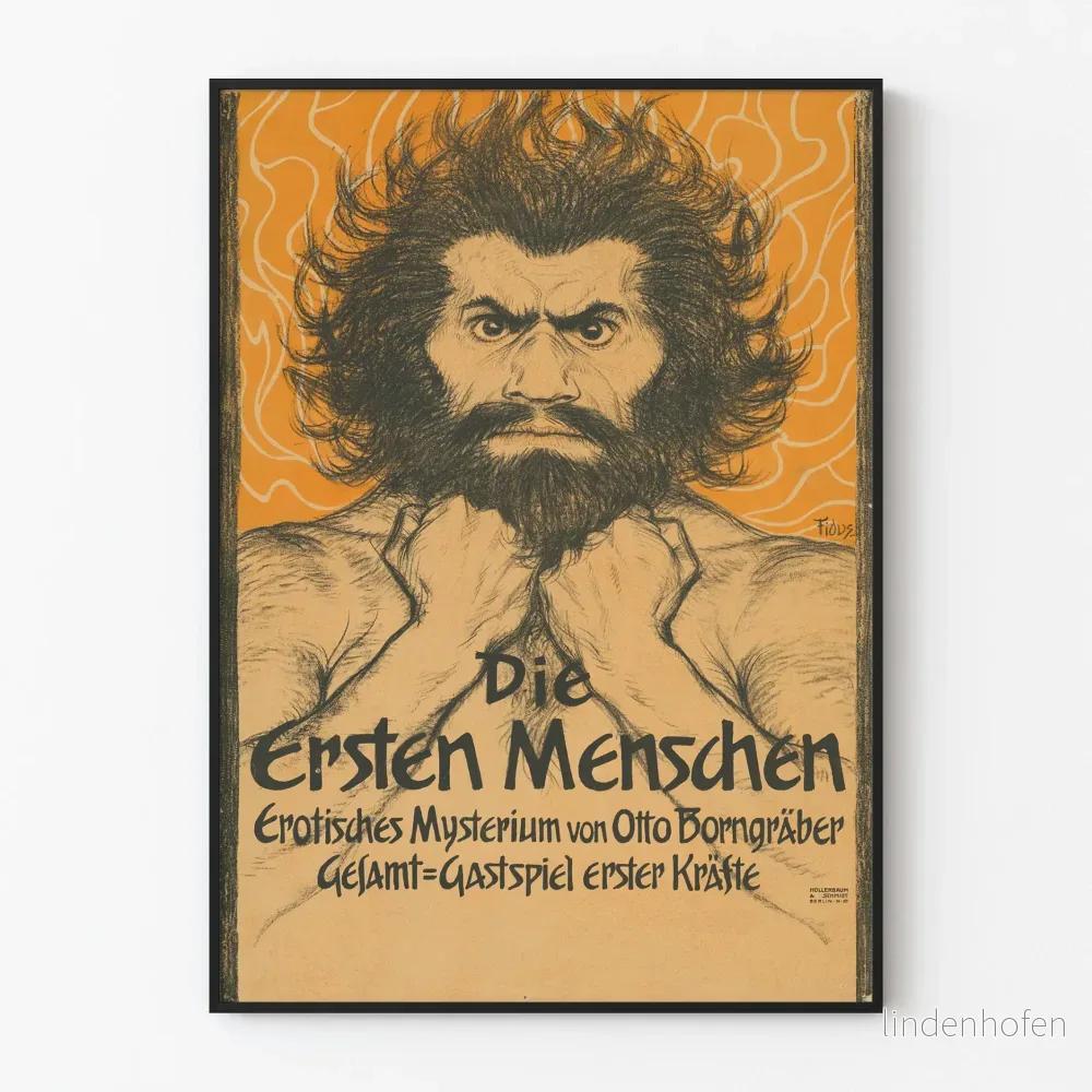 Vintageposter Die Ersten Menschen - Intensiv Väggdekoration