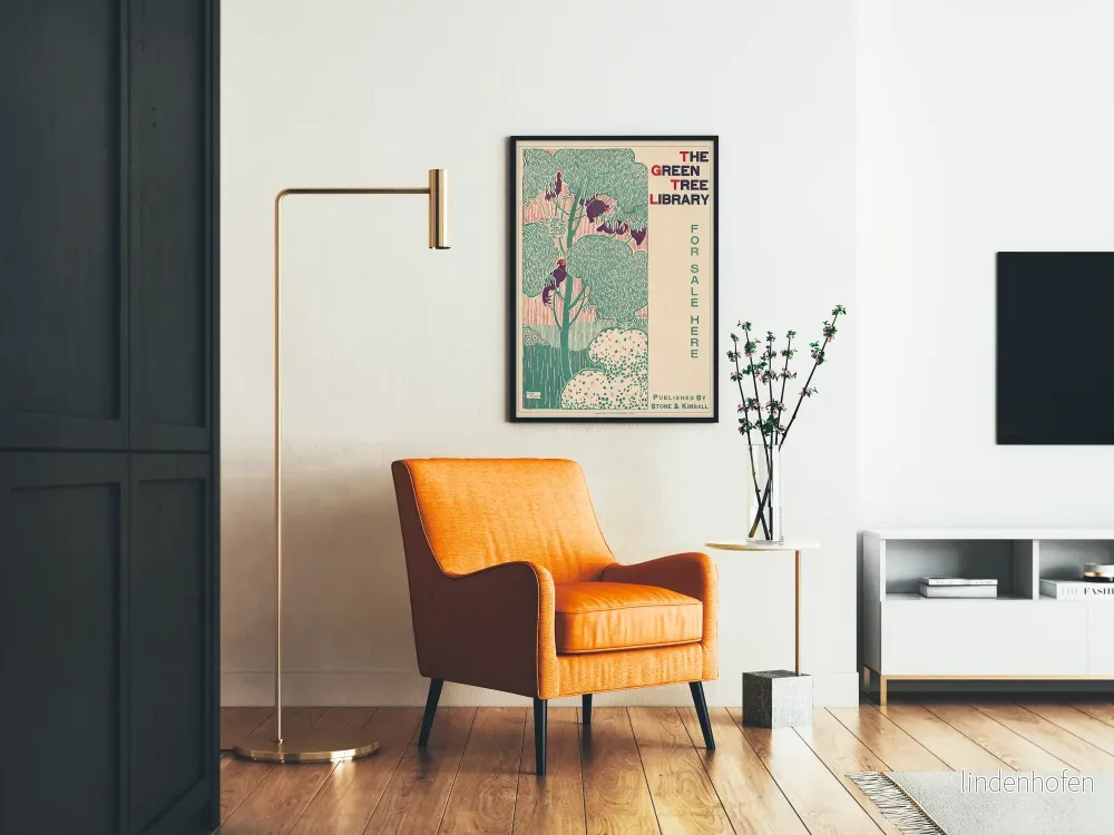 Dekorativ poster The Green Tree Library vintage - Bild 2