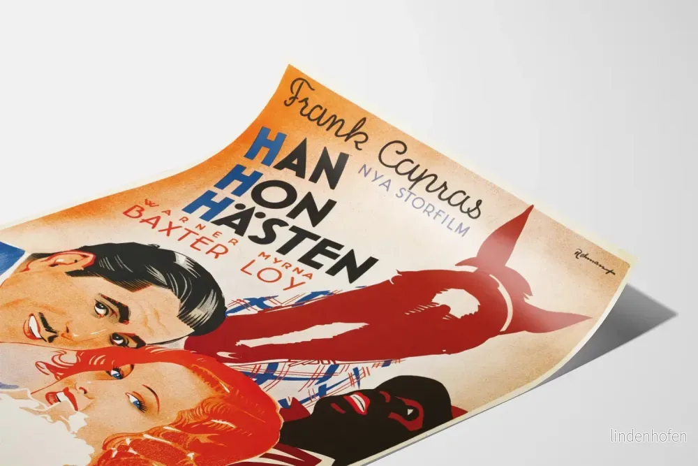 Vintagefilmposter Han Hon Hästen Frank Capra - Bild 3