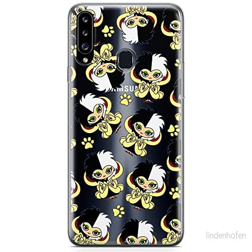 ERT GROUP mobiltelefonfodral för Samsung A20S originalt och officiellt licensierat Disney mönster Cruella 007 optimalt anpassad till formen på mobiltelefonen, gedeeltelijk transparant 5905131491916
