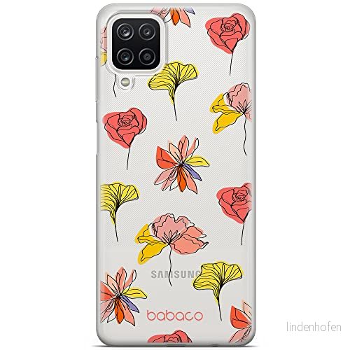 ERT GROUP mobiltelefonfodral för Samsung A12 / M12 originalt och officiellt licensierat Babaco mönster Flowers 012 optimalt anpassad till formen på mobiltelefonen, gedeeltelijk transparant 5903932607215