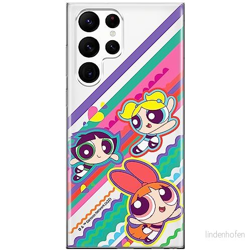 ERT GROUP mobiltelefonfodral för Samsung S22 ULTRA originalt och officiellt licensierat The Powerpuff Girls mönster 026, gedeeltelijk transparant 5905511971366