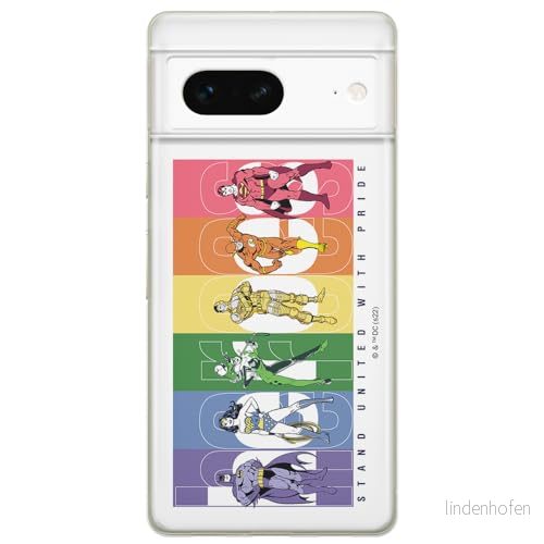 ERT GROUP mobiltelefonfodral för Google PIXEL 7 originalt och officiellt licensierat DC mönster Justice League 008 optimalt anpassad till formen på mobiltelefonen, fodral tillverkad av TPU plast 5905795154578